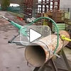 Pneumatic hacksaw cutting steel pipe