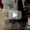 Portable magnetic drill with swivel base for steel engineering and plant construction