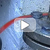 PL905 air saw cutting bolts on pipe flange